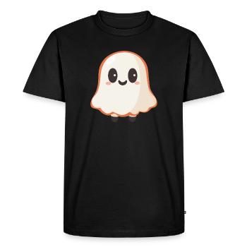 Cute Ghost - Men's Premium Organic T-Shirt - black - Front - Nico (187cm)
