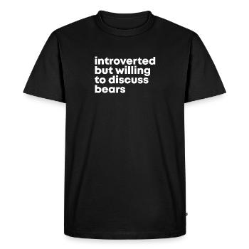 Ours Ours Ours - T-shirt Premium bio Homme - noir - Devant - Nico (187cm)
