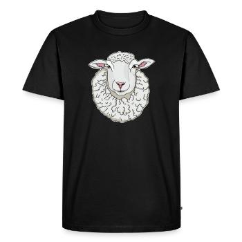 Sheep - Men's Premium Organic T-Shirt - black - Front - Nico (187cm)