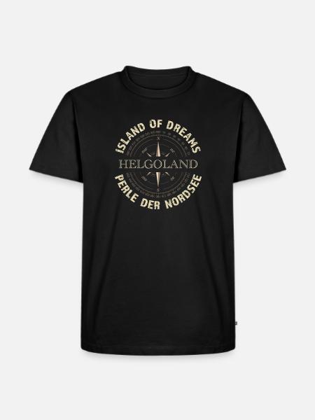 Island of Dreams - Helgoland - Männer Premium Bio T-Shirt - Schwarz