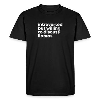 Llama Llama Llama - T-shirt Premium bio Homme - noir - Devant - Nico (187cm)