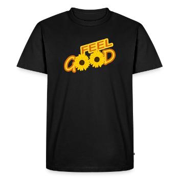 FEEL GOOD - Men's Premium Organic T-Shirt - black - Front - Nico (187cm)