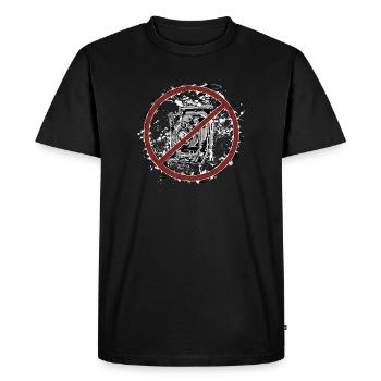 Veuillez ne pas prendre de photos - T-shirt Premium bio Homme - noir - Devant - Nico (187cm)