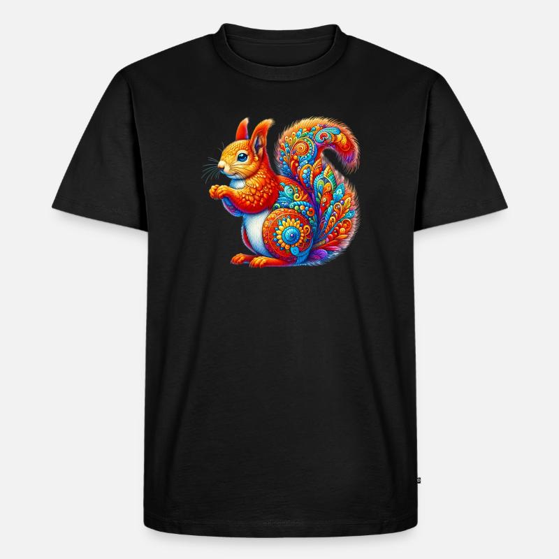 Eichhörnchen - Männer Premium Bio T-Shirt - Schwarz