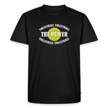 VOLLEYBALL - THE PLAYER - Men's Premium Organic T-Shirt - black - Front - Nico (187cm)