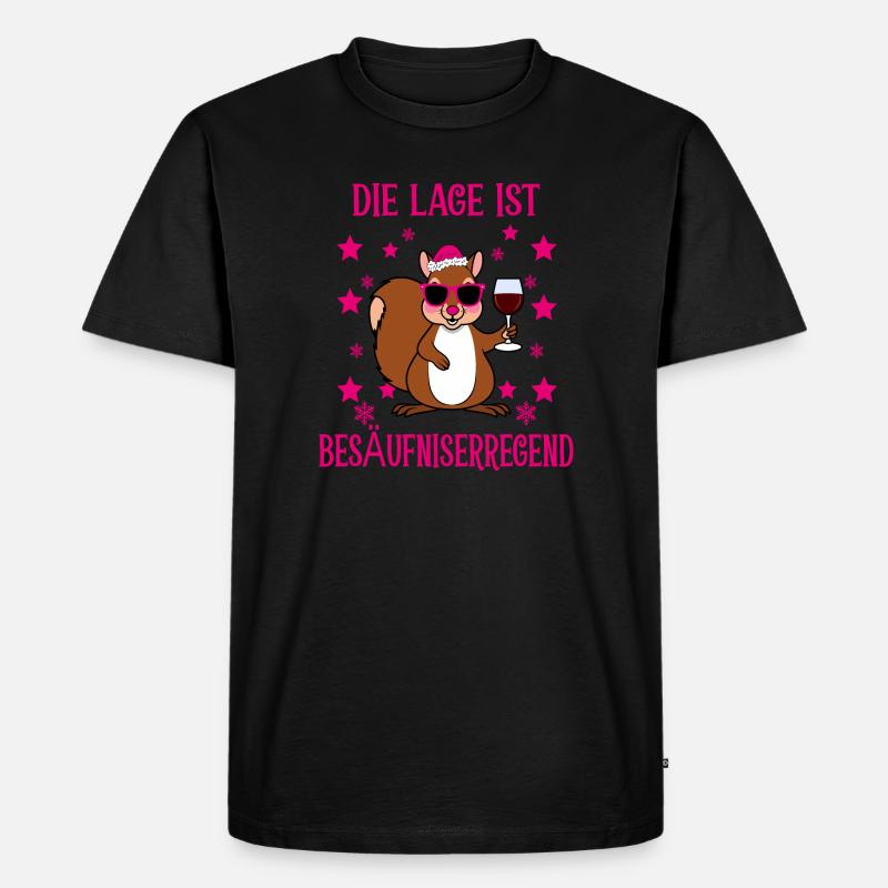 Lustiges Eichhörnchen - Männer Premium Bio T-Shirt - Schwarz
