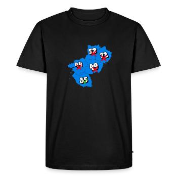 Région pays de la loire - T-shirt Premium bio Homme - noir - Devant - Nico (187cm)