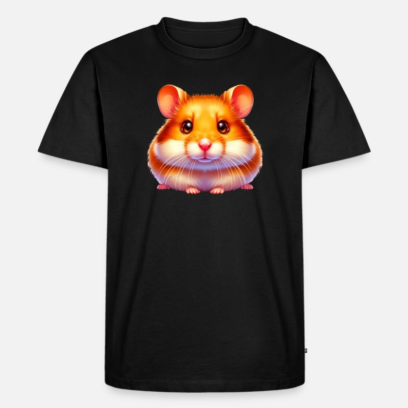 Hamster - Männer Premium Bio T-Shirt - Schwarz