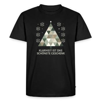 Sapin de Noël minimaliste : élégance simple - T-shirt Premium bio Homme - noir - Devant - Nico (187cm)