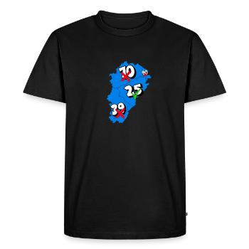 Région franche comté - T-shirt Premium bio Homme - noir - Devant - Nico (187cm)