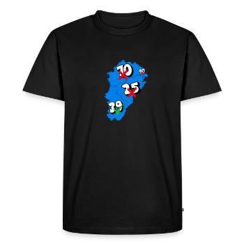 Région franche comté - T-shirt Premium bio Homme - noir - Devant - Nico (187cm)