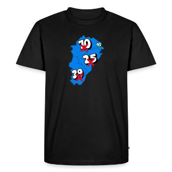 Région franche comté - T-shirt Premium bio Homme - noir - Devant - Nico (187cm)