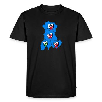 Région Auvergne - T-shirt Premium bio Homme - noir - Devant - Nico (187cm)