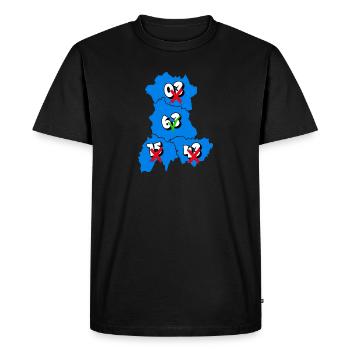 Région Auvergne - T-shirt Premium bio Homme - noir - Devant - Nico (187cm)