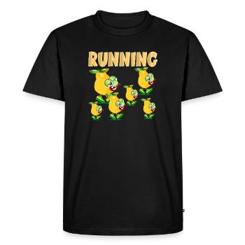 FUNNY TEAM RUNNING GROUP ATHLETE - Men's Premium Organic T-Shirt - black - Front - Nico (187cm)