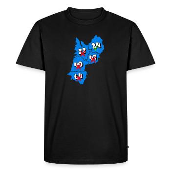 Région Aquitaine - T-shirt Premium bio Homme - noir - Devant - Nico (187cm)
