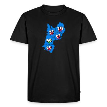 Région Aquitaine - T-shirt Premium bio Homme - noir - Devant - Nico (187cm)