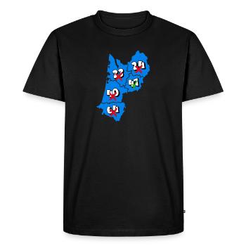 Région Aquitaine - T-shirt Premium bio Homme - noir - Devant - Nico (187cm)