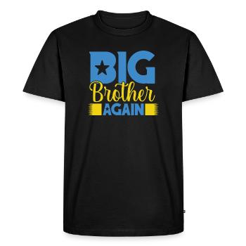 BIG BROTHER AGAIN again big brother - Men's Premium Organic T-Shirt - black - Front - Nico (187cm)