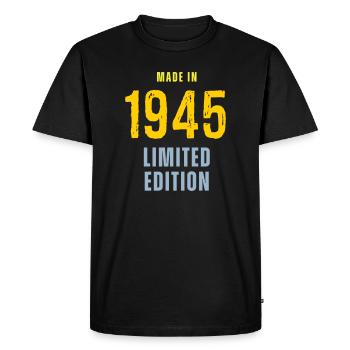 Fabriqué en 1945, édition limitée - T-shirt Premium bio Homme - noir - Devant - Nico (187cm)