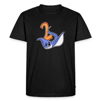 2 Birthday Motif Stingray - Two Years Old - Men's Premium Organic T-Shirt - black - Front - Nico (187cm)