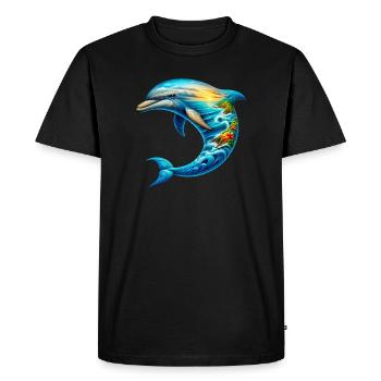 Dauphin - T-shirt Premium bio Homme - noir - Devant - Nico (187cm)