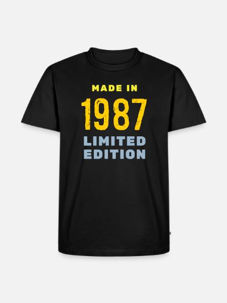 1987 - Men's Premium Organic T-Shirt - black