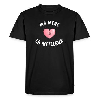 My Mother Is The Best - Men's Premium Organic T-Shirt - black - Front - Nico (187cm)
