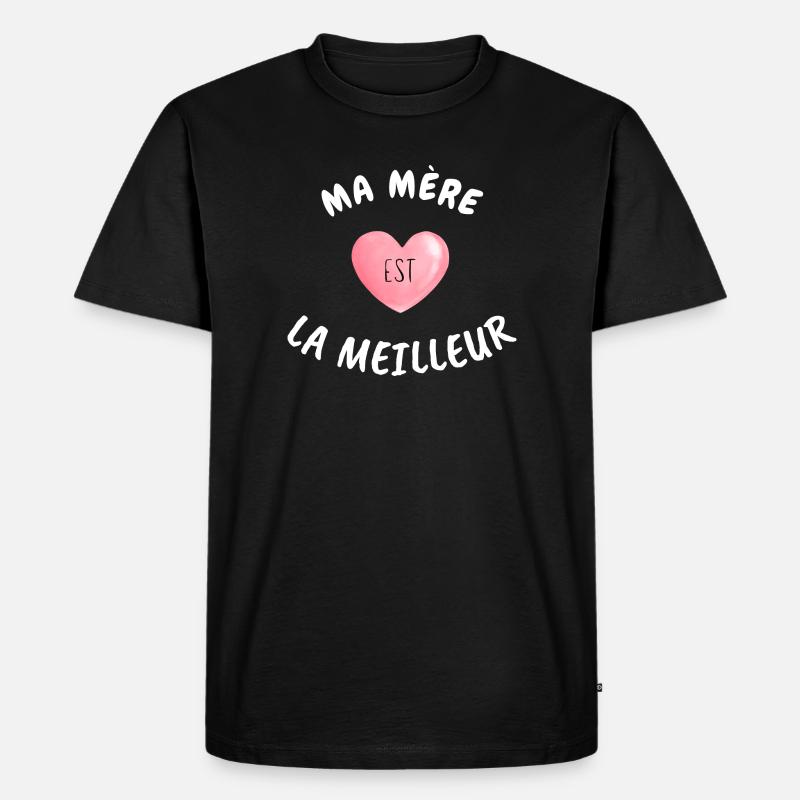 Meine Mutter ist die Beste - Männer Premium Bio T-Shirt - Schwarz