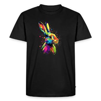 Bunny Rabbit Lover Hare Bunny Cute Bunnies - Men's Premium Organic T-Shirt - black - Front - Nico (187cm)