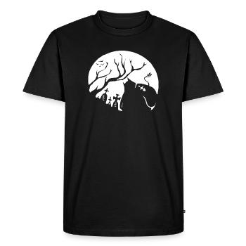 Nocturnal Animal Silhouette - Men's Premium Organic T-Shirt - black - Front - Nico (187cm)