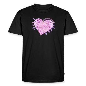 Soul Blossoms Heart Power - Sonja Ariel von Staden - Men's Premium Organic T-Shirt - black - Front - Nico (187cm)