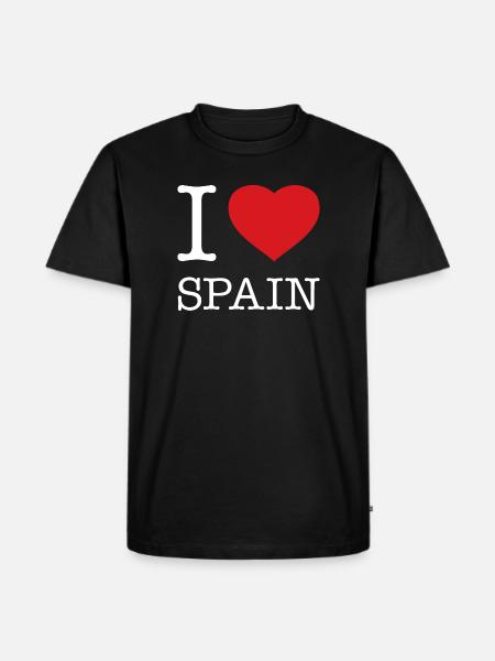 I LOVE SPAIN - Men's Premium Organic T-Shirt - black