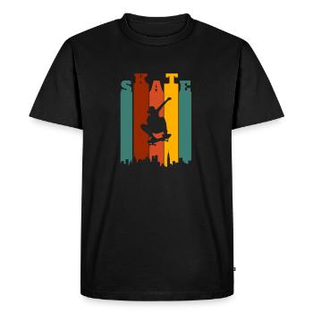 Skateboarder Retro - T-shirt Premium bio Homme - noir - Devant - Nico (187cm)