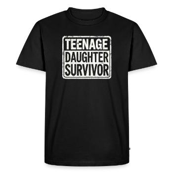 Teenage Daughter Survivor - Conception parentale amusante - T-shirt Premium bio Homme - noir - Devant - Nico (187cm)