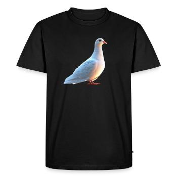 Pigeon Blanc Pigeon de ville Pigeon ramier Colombes blanches - T-shirt Premium bio Homme - noir - Devant - Nico (187cm)