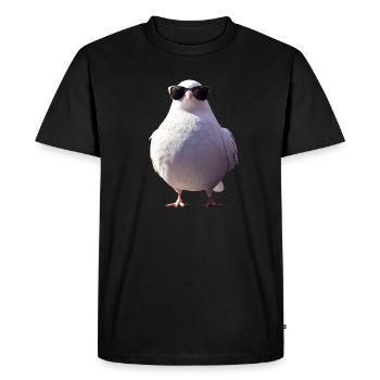Pigeon Blanc Pigeon de ville Pigeon ramier Colombes blanches - T-shirt Premium bio Homme - noir - Devant - Nico (187cm)