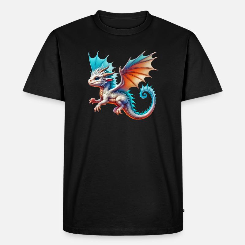 Drache - Männer Premium Bio T-Shirt - Schwarz