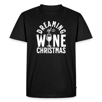 Vin Noël - T-shirt Premium bio Homme - noir - Devant - Nico (187cm)