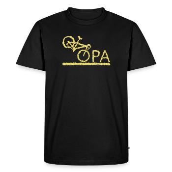 bester Opa Fahrrad Mountainbike Radeln Kritzeln - Männer Premium Bio T-Shirt - Schwarz - Vorne - Nico (187cm)