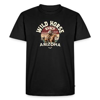 Western Cowboy Ride Arizona - T-shirt Premium bio Homme - noir - Devant - Nico (187cm)