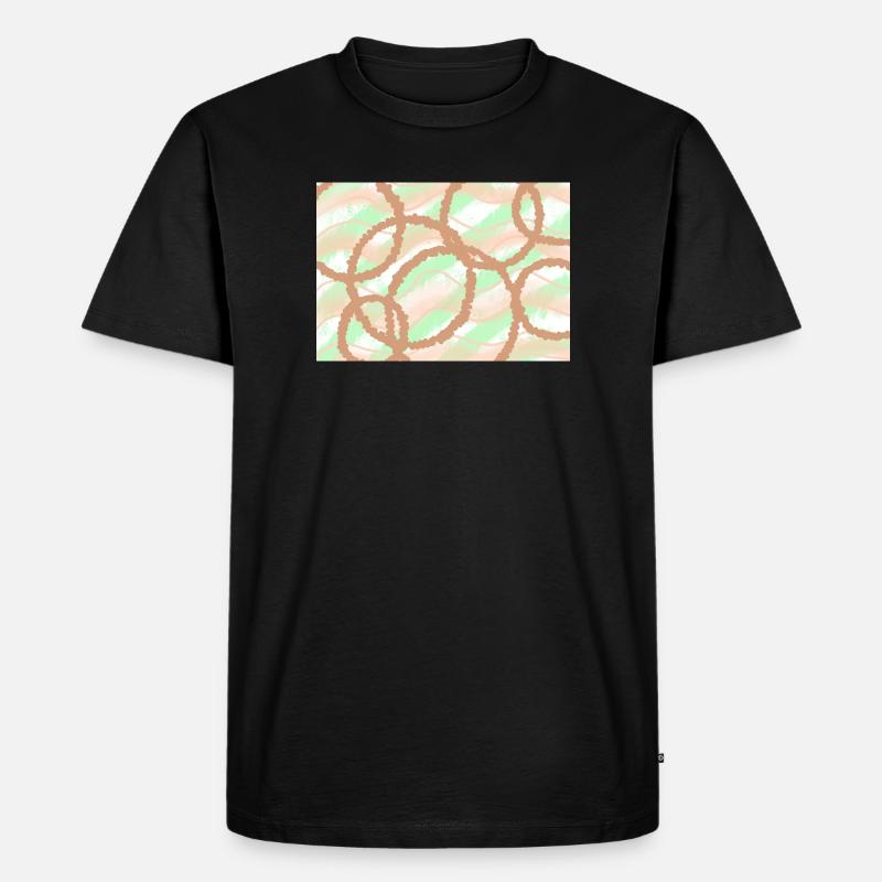 braune Kreise Hintergrund - Männer Premium Bio T-Shirt - Schwarz