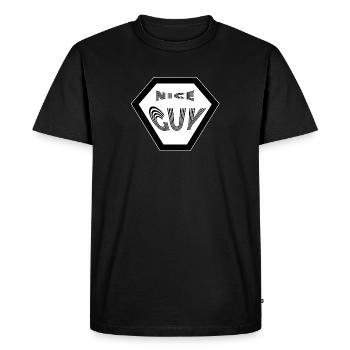 NICE GUY nice boy nice guy - Men's Premium Organic T-Shirt - black - Front - Nico (187cm)