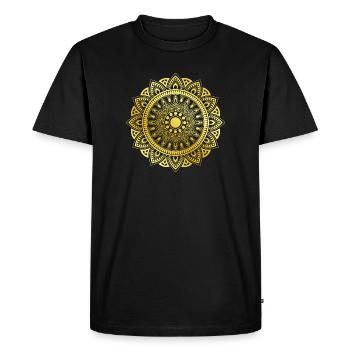 Mandala - T-shirt Premium bio Homme - noir - Devant - Nico (187cm)