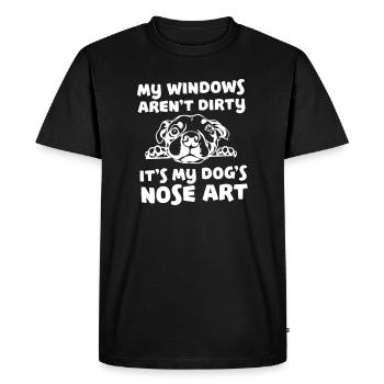 Citation drôle de nez de chien - T-shirt Premium bio Homme - noir - Devant - Nico (187cm)