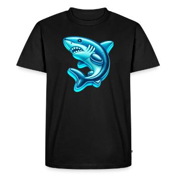 Shark - Men's Premium Organic T-Shirt - black - Front - Nico (187cm)