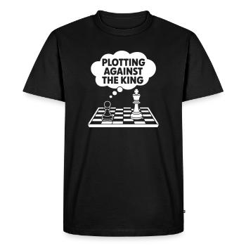 Plotting Against the King - Men's Premium Organic T-Shirt - black - Front - Nico (187cm)