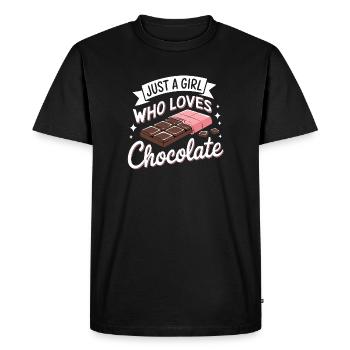 Just a Girl Who Loves Chocolate - Men's Premium Organic T-Shirt - black - Front - Nico (187cm)