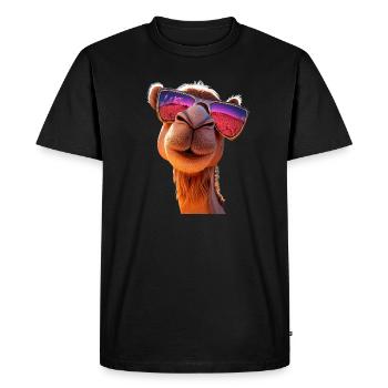 Chameau Dromadaire Camel de Bactriane Cadeau Chameaux - T-shirt Premium bio Homme - noir - Devant - Nico (187cm)