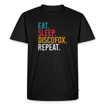 Eat Sleep Discofox Repeat pour les danseurs - T-shirt Premium bio Homme - noir - Devant - Nico (187cm)